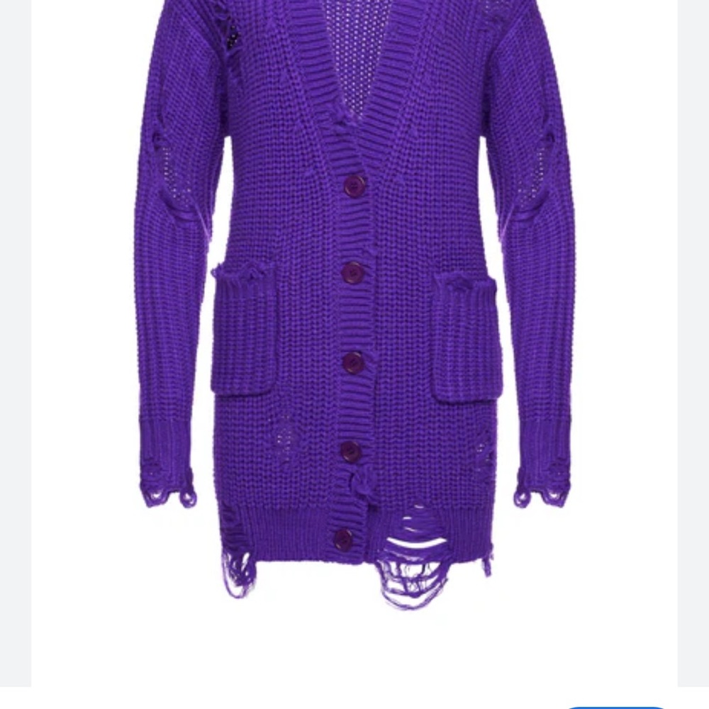 SER.O.YA grape Purple Women's Cardigan - Picture 3 of 4